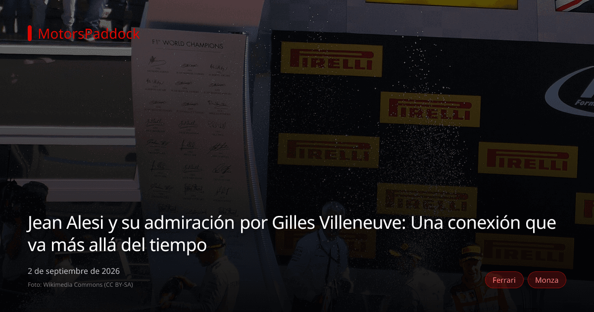 Jean Alesi y su admiración por Gilles Villeneuve: Una conexión que va más allá del tiempo