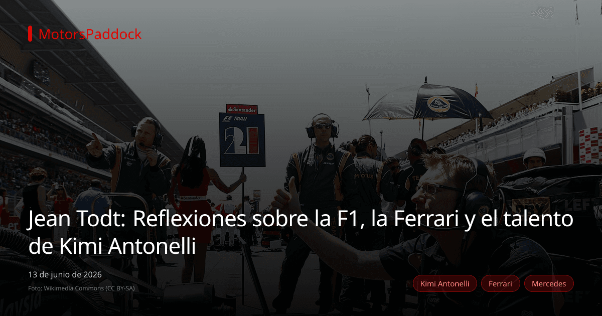 Jean Todt: Reflexiones sobre la F1, la Ferrari y el talento de Kimi Antonelli