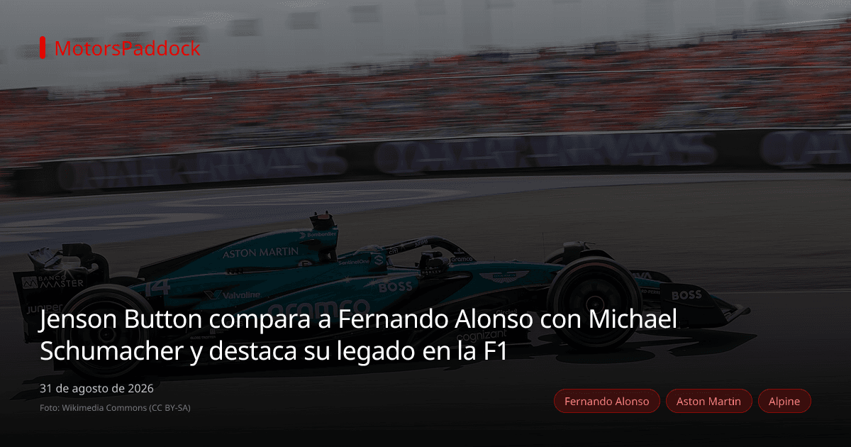Jenson Button compara a Fernando Alonso con Michael Schumacher y destaca su legado en la F1