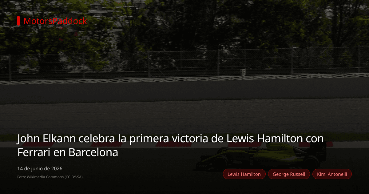 John Elkann celebra la primera victoria de Lewis Hamilton con Ferrari en Barcelona