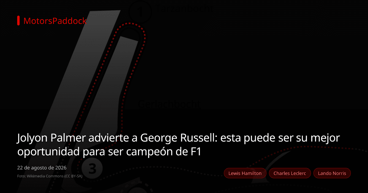 Jolyon Palmer advierte a George Russell: esta puede ser su mejor oportunidad para ser campeón de F1