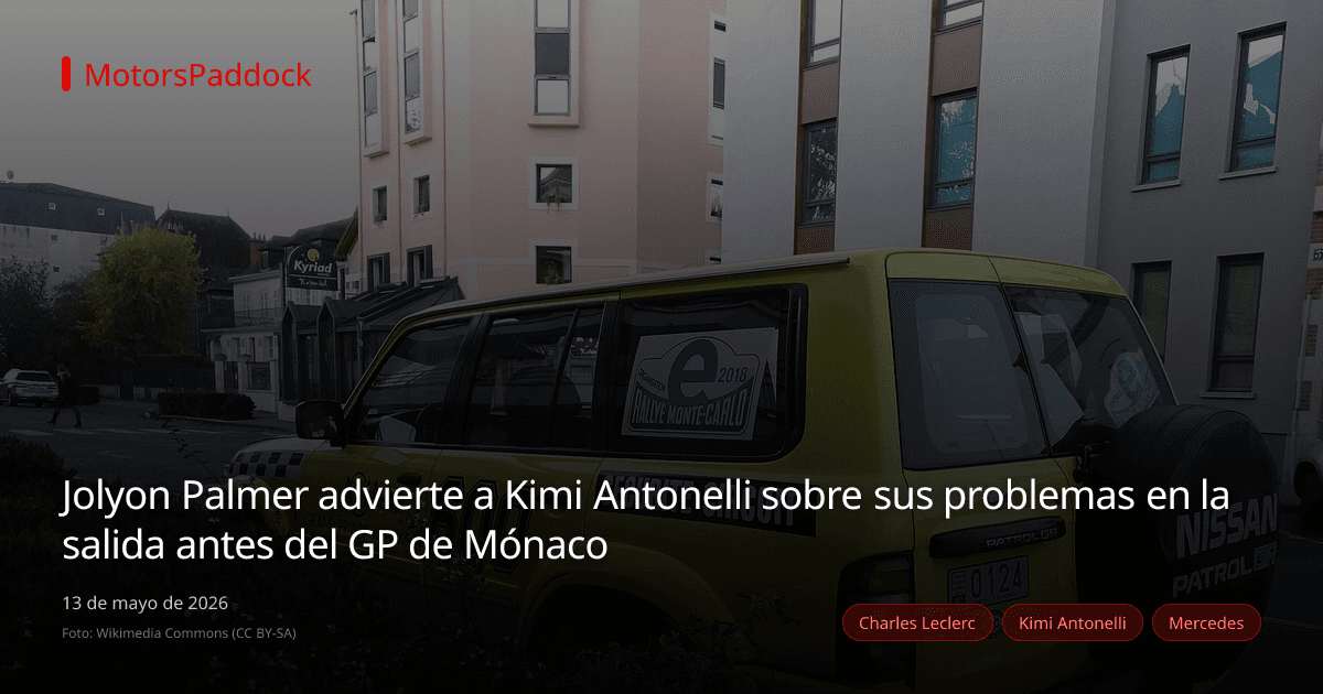 Jolyon Palmer advierte a Kimi Antonelli sobre sus problemas en la salida antes del GP de Mónaco
