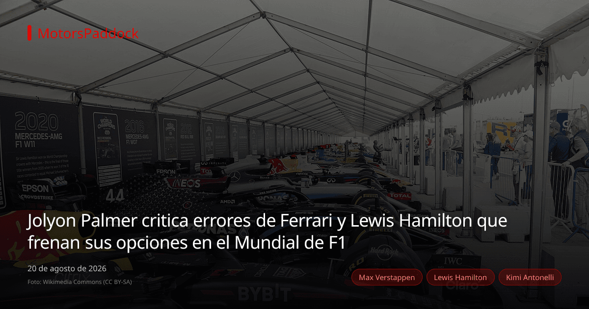 Jolyon Palmer critica errores de Ferrari y Lewis Hamilton que frenan sus opciones en el Mundial de F1