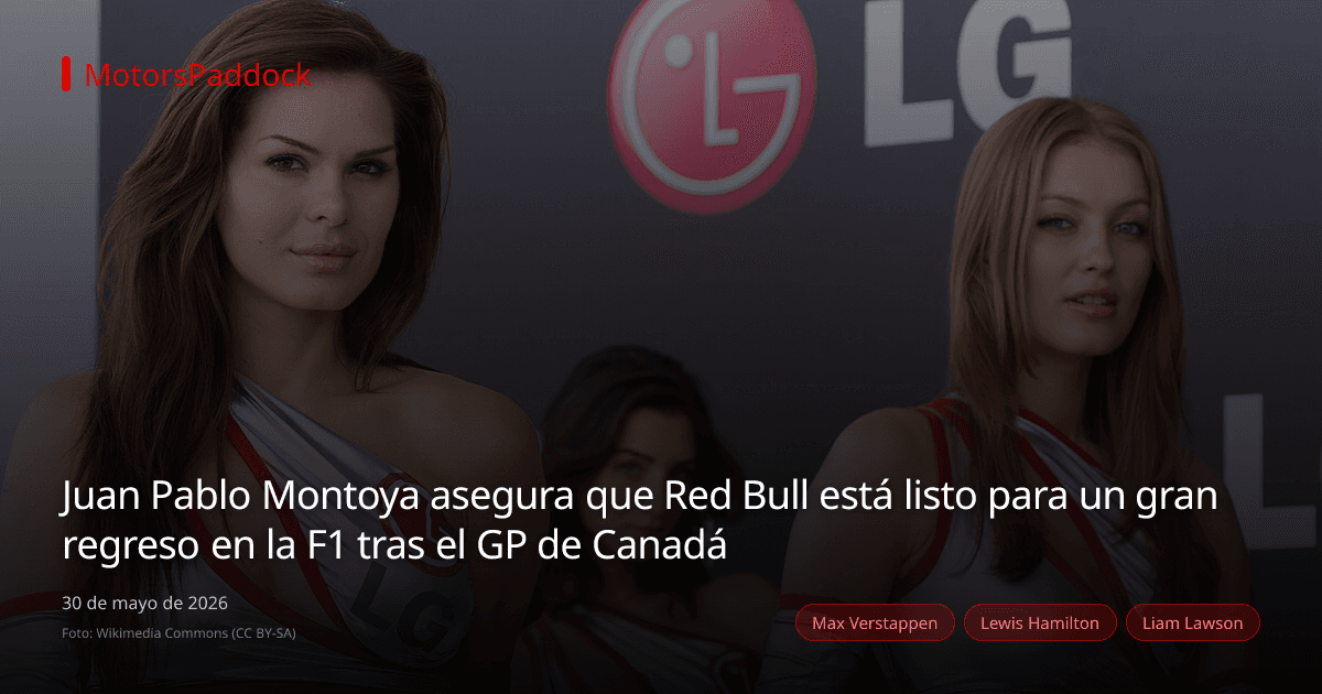 Juan Pablo Montoya asegura que Red Bull está listo para un gran regreso en la F1 tras el GP de Canadá