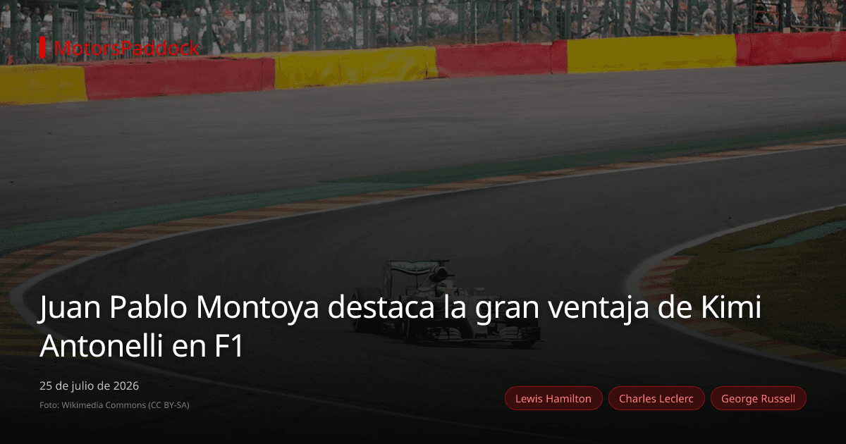 Juan Pablo Montoya destaca la gran ventaja de Kimi Antonelli en F1