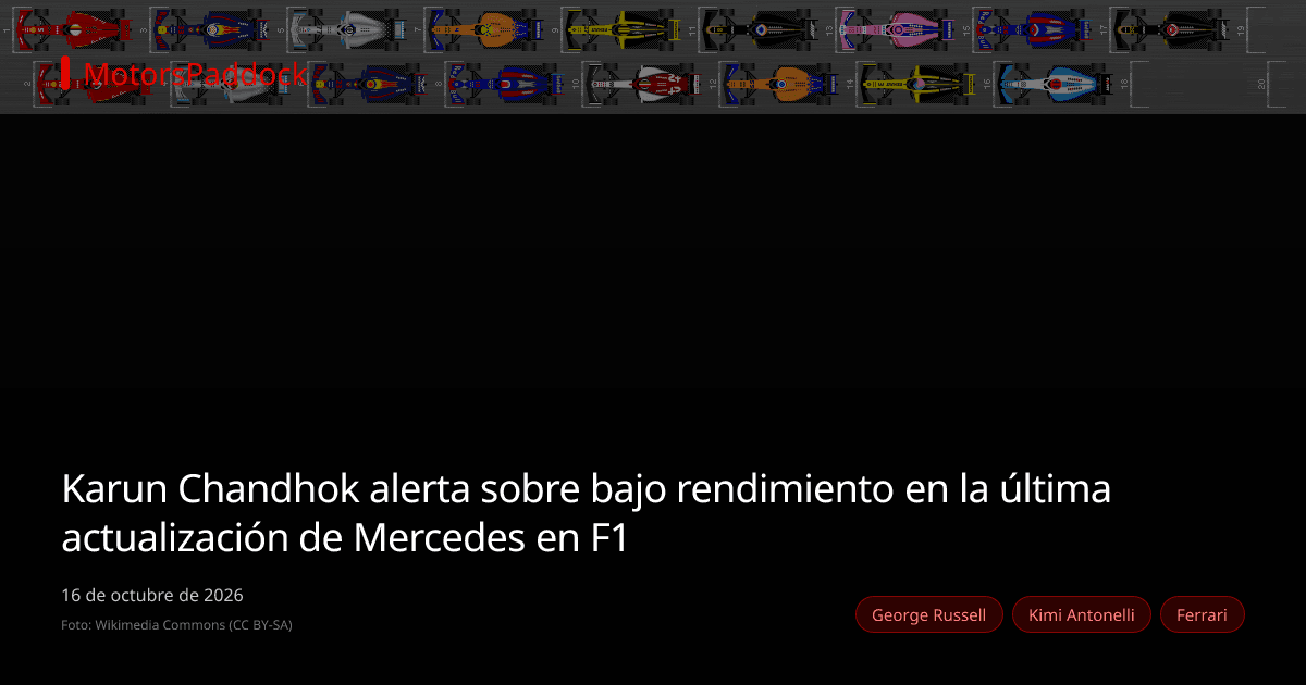 Karun Chandhok alerta sobre bajo rendimiento en la última actualización de Mercedes en F1