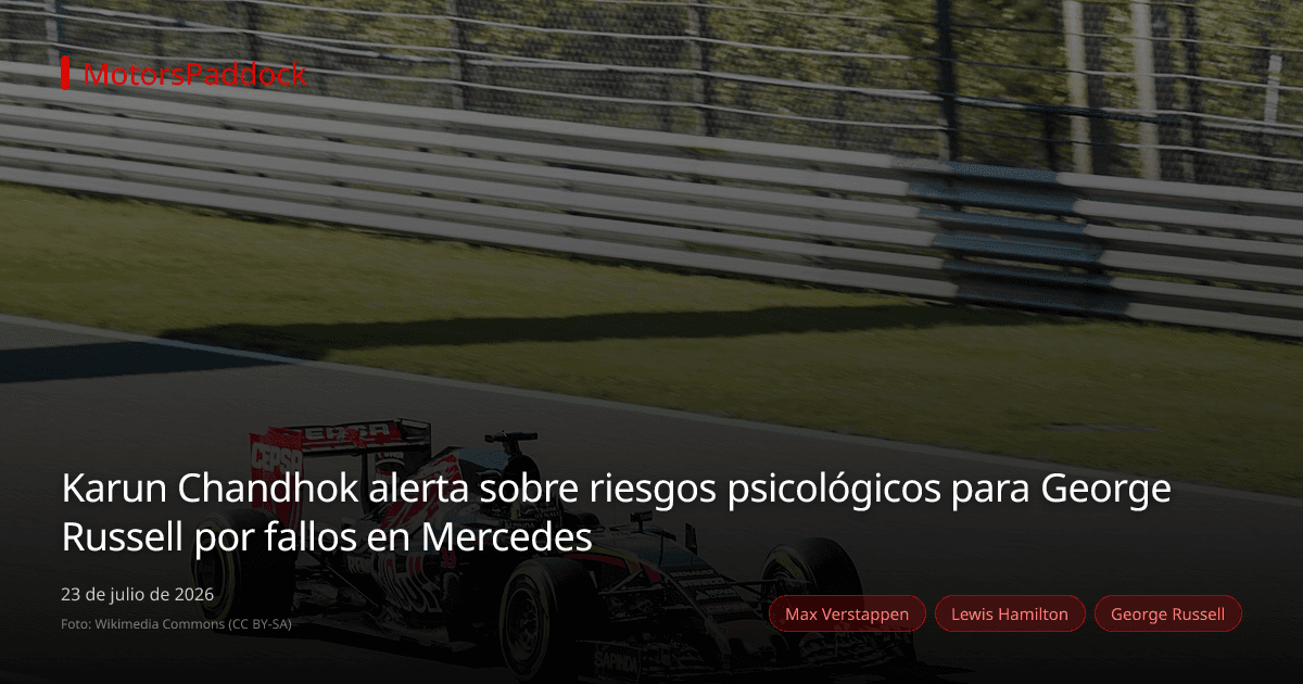 Karun Chandhok alerta sobre riesgos psicológicos para George Russell por fallos en Mercedes