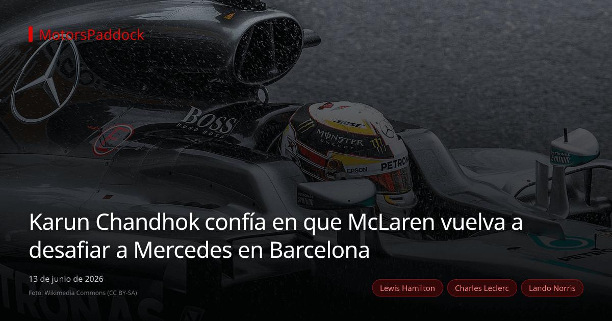 Karun Chandhok confía en que McLaren vuelva a desafiar a Mercedes en Barcelona