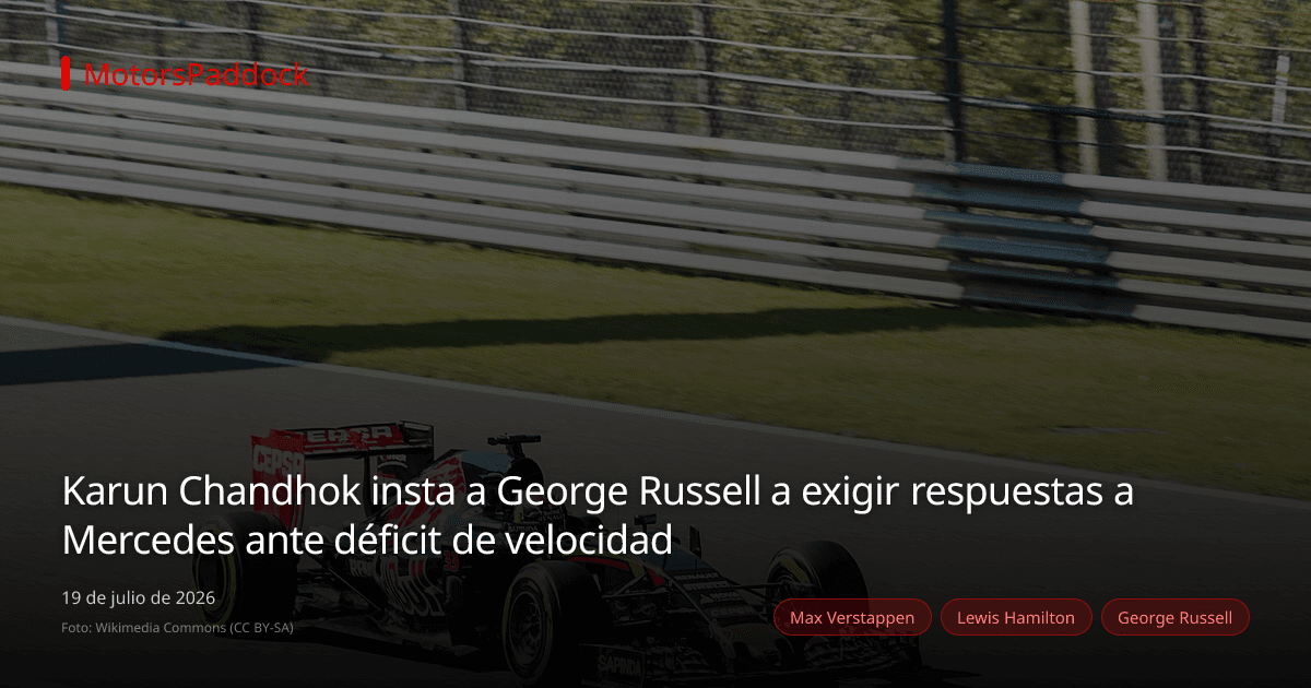 Karun Chandhok insta a George Russell a exigir respuestas a Mercedes ante déficit de velocidad