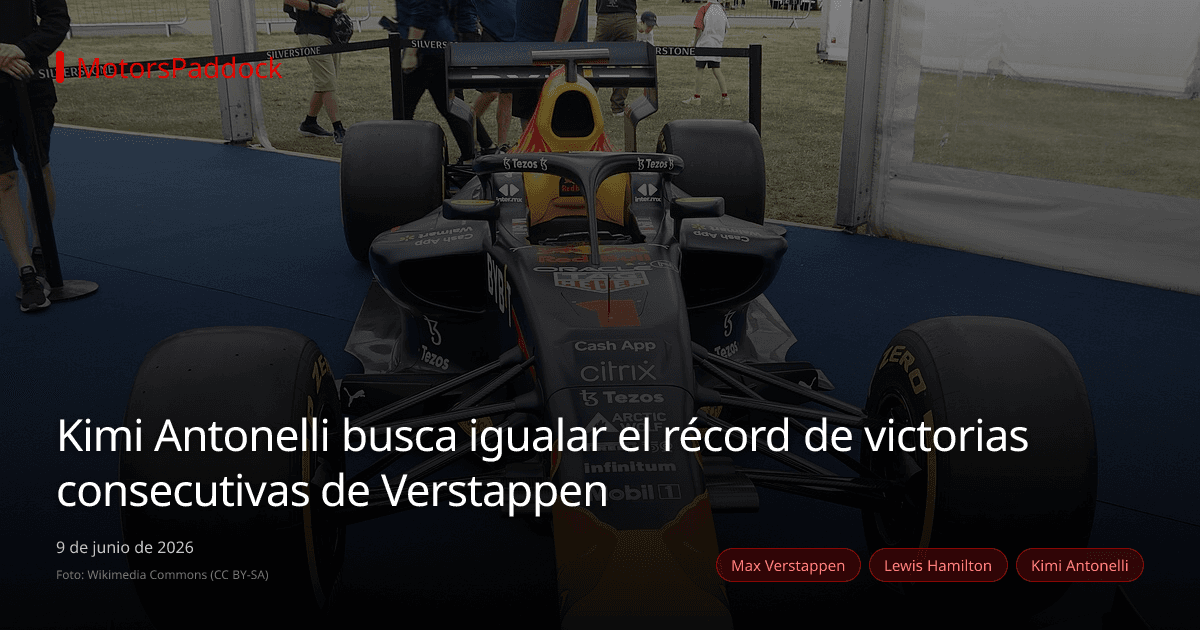 Kimi Antonelli busca igualar el récord de victorias consecutivas de Verstappen