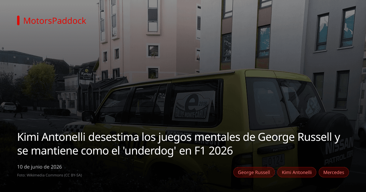 Kimi Antonelli desestima los juegos mentales de George Russell y se mantiene como el 'underdog' en F1 2026
