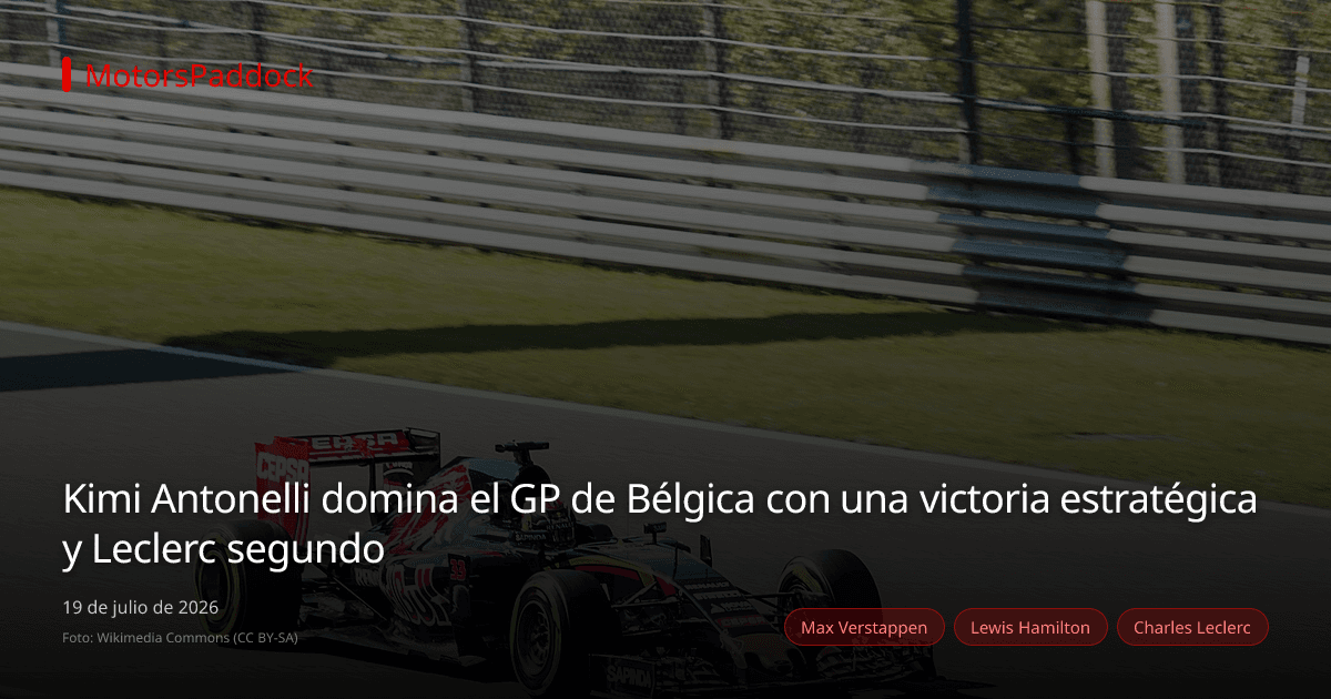 Kimi Antonelli domina el GP de Bélgica con una victoria estratégica y Leclerc segundo