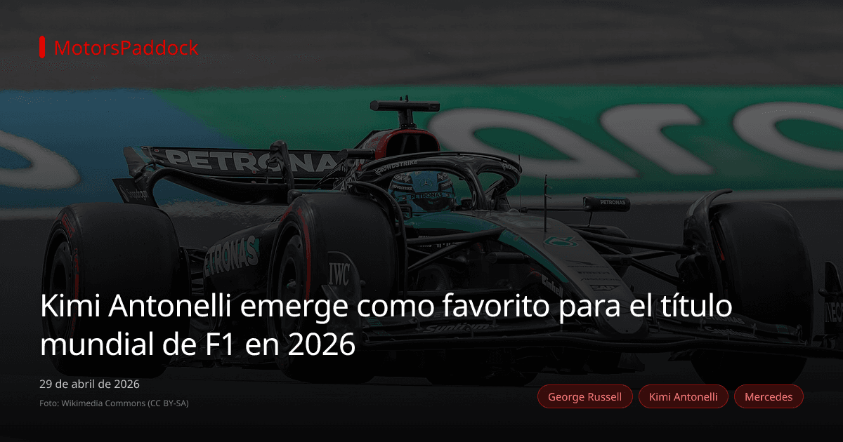 Kimi Antonelli emerge como favorito para el título mundial de F1 en 2026