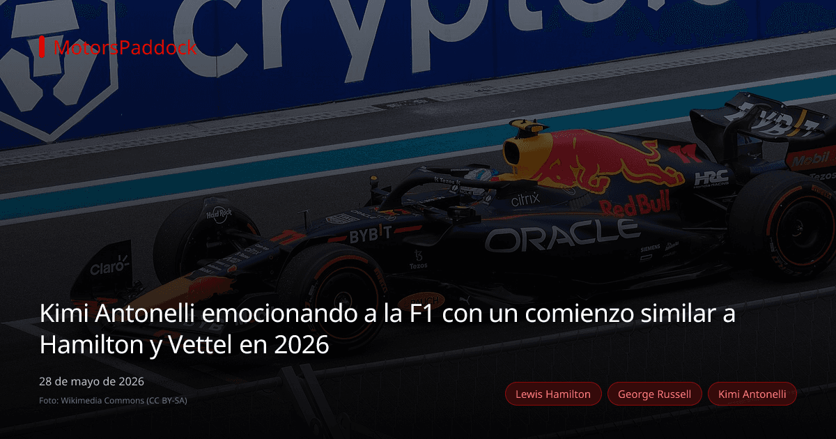 Kimi Antonelli emocionando a la F1 con un comienzo similar a Hamilton y Vettel en 2026