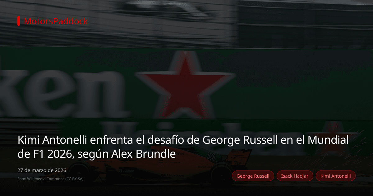 Kimi Antonelli enfrenta el desafío de George Russell en el Mundial de F1 2026, según Alex Brundle