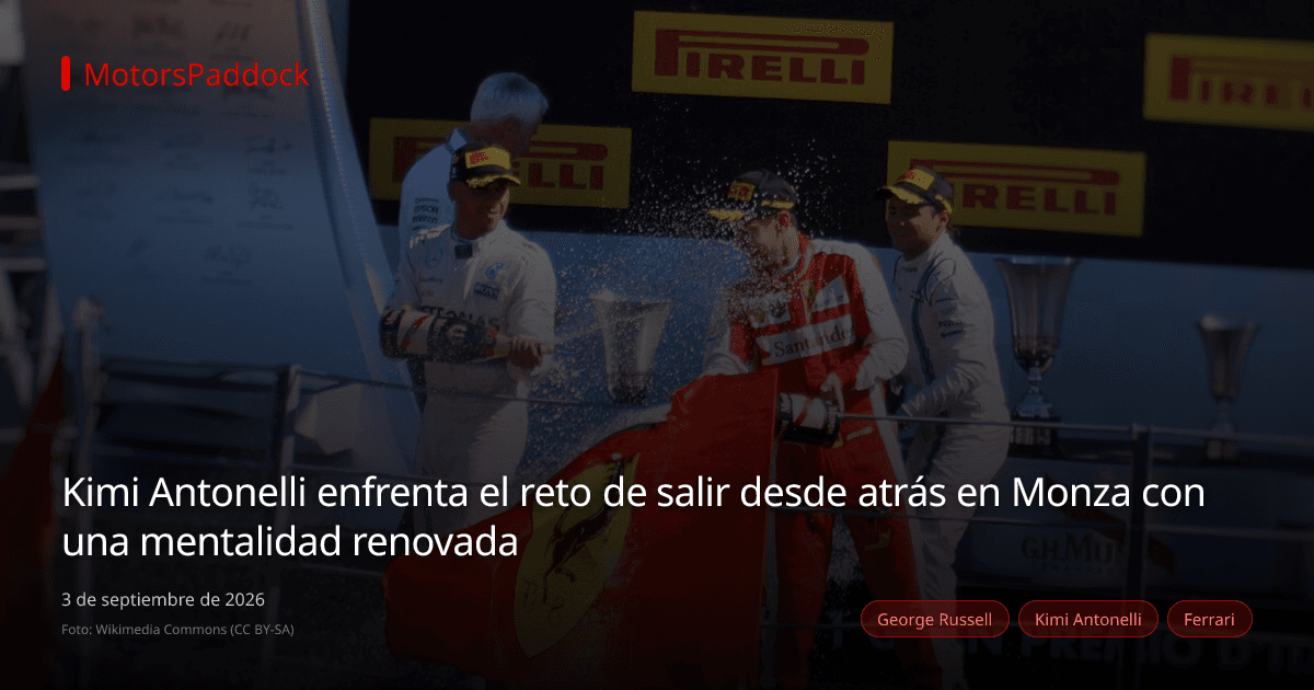 Kimi Antonelli enfrenta el reto de salir desde atrás en Monza con una mentalidad renovada