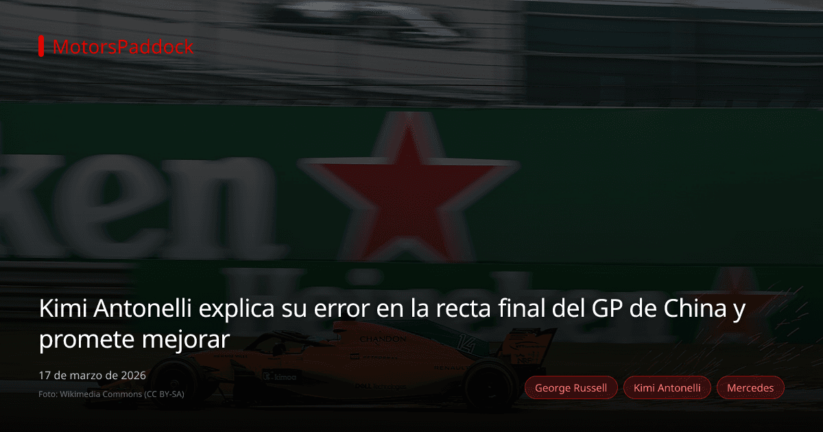 Kimi Antonelli explica su error en la recta final del GP de China y promete mejorar