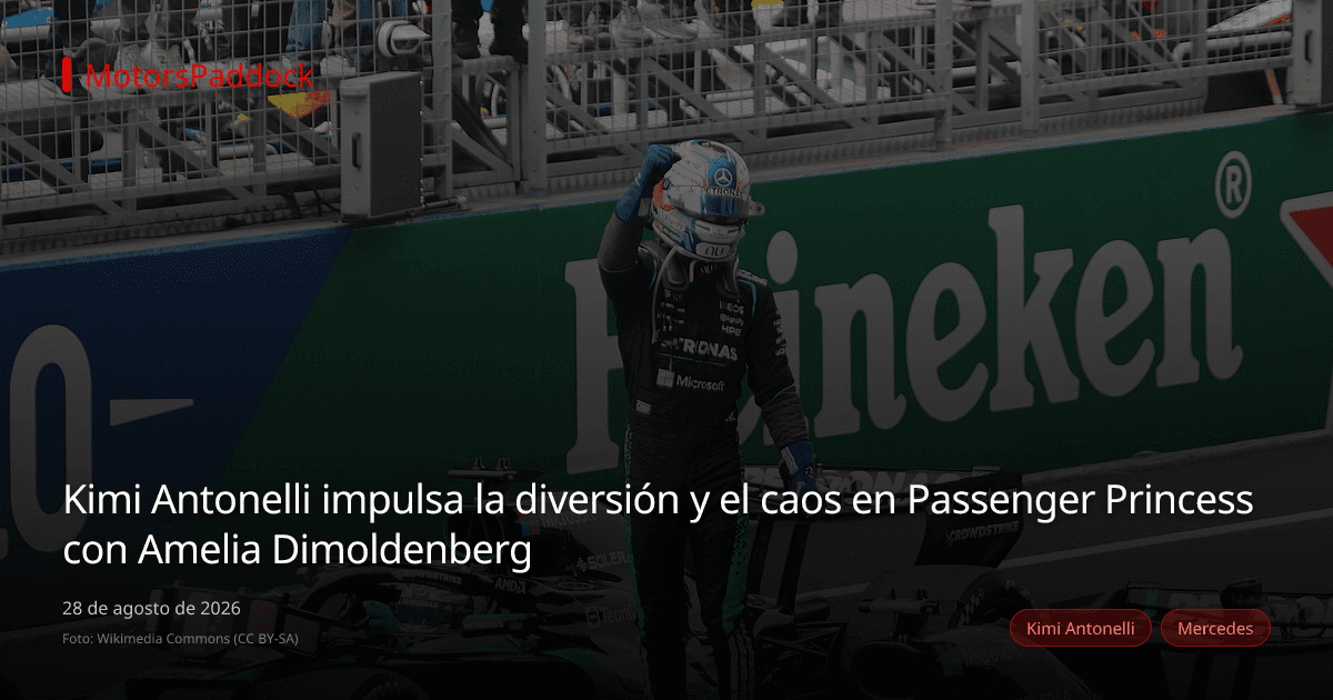 Kimi Antonelli impulsa la diversión y el caos en Passenger Princess con Amelia Dimoldenberg