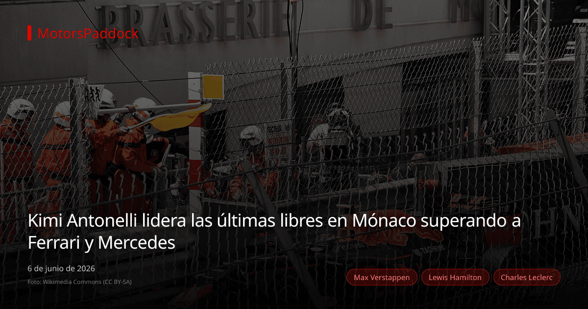 Kimi Antonelli lidera las últimas libres en Mónaco superando a Ferrari y Mercedes