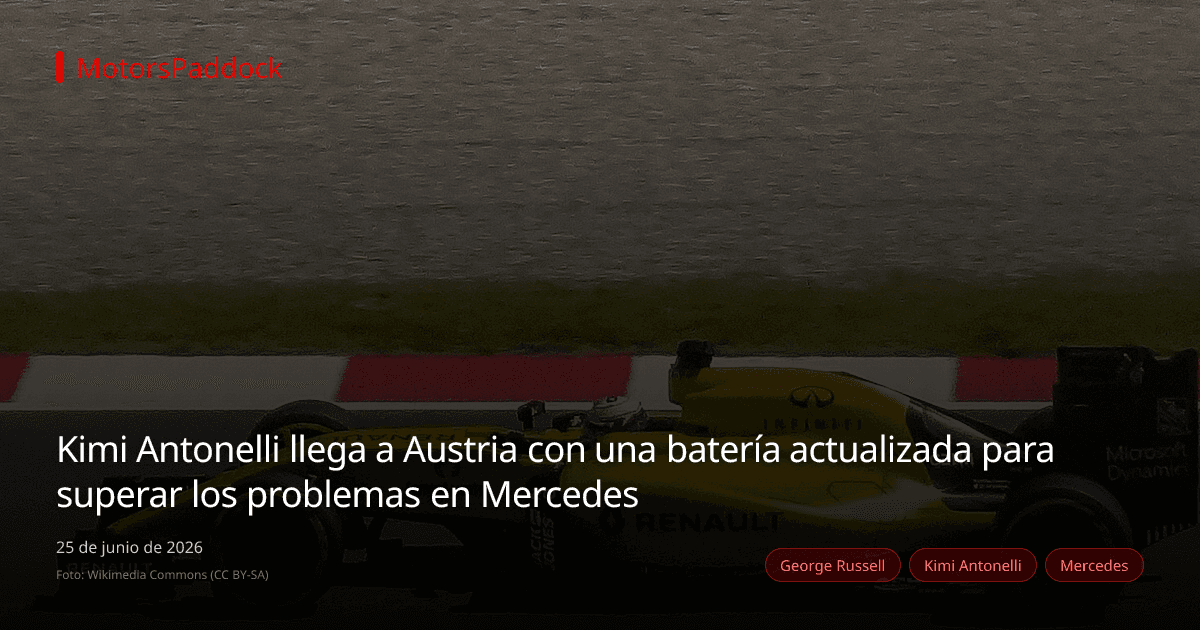 Kimi Antonelli llega a Austria con una batería actualizada para superar los problemas en Mercedes