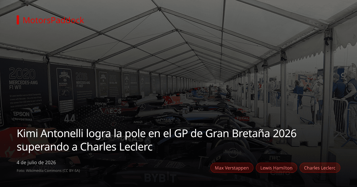 Kimi Antonelli logra la pole en el GP de Gran Bretaña 2026 superando a Charles Leclerc