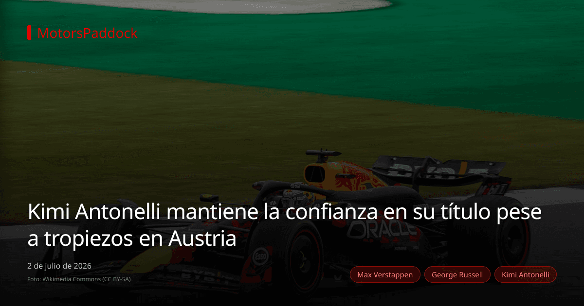 Kimi Antonelli mantiene la confianza en su título pese a tropiezos en Austria