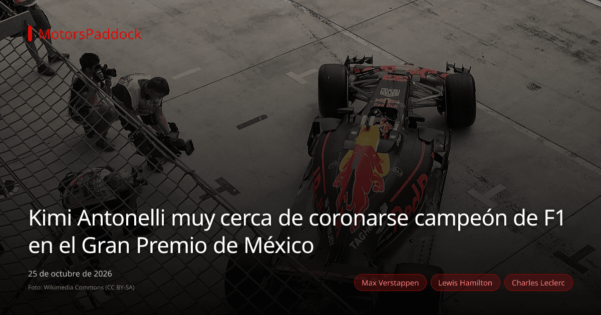 Kimi Antonelli muy cerca de coronarse campeón de F1 en el Gran Premio de México