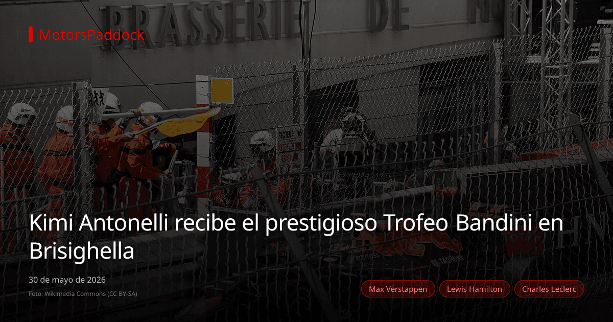 Kimi Antonelli recibe el prestigioso Trofeo Bandini en Brisighella