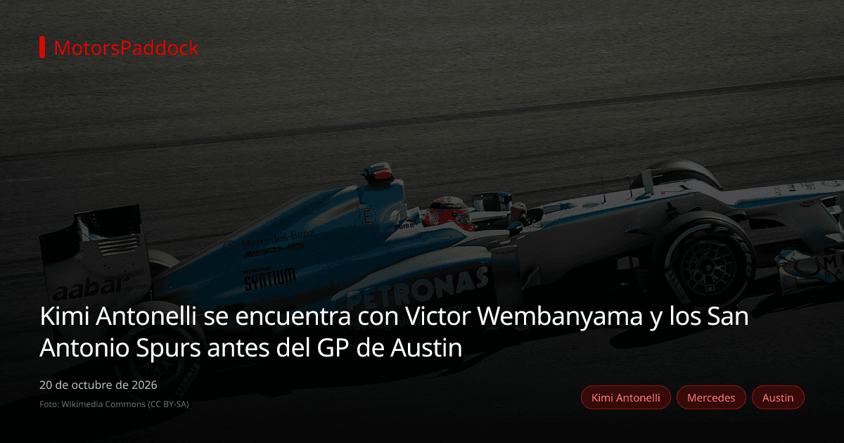 Kimi Antonelli se encuentra con Victor Wembanyama y los San Antonio Spurs antes del GP de Austin