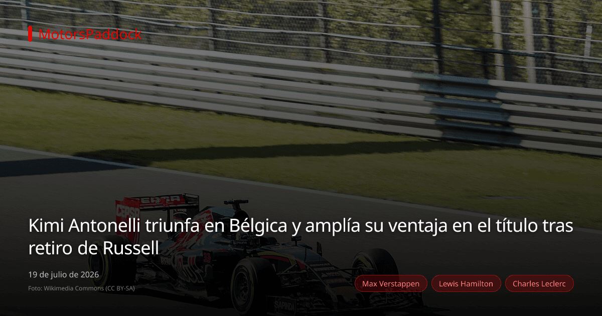 Kimi Antonelli triunfa en Bélgica y amplía su ventaja en el título tras retiro de Russell