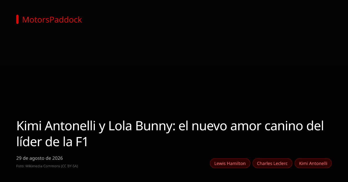 Kimi Antonelli y Lola Bunny: el nuevo amor canino del líder de la F1