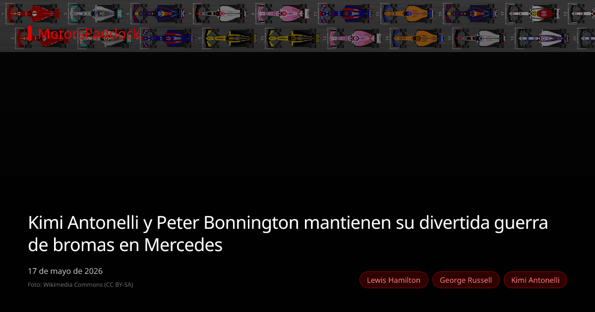 Kimi Antonelli y Peter Bonnington mantienen su divertida guerra de bromas en Mercedes