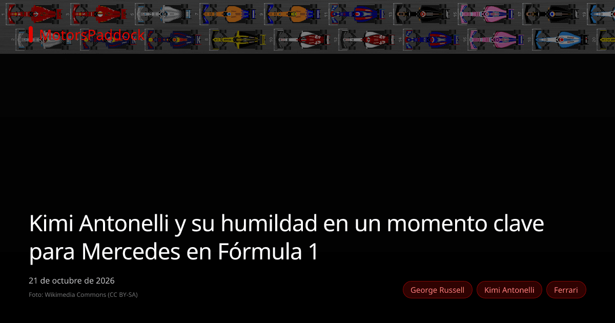 Kimi Antonelli y su humildad en un momento clave para Mercedes en Fórmula 1