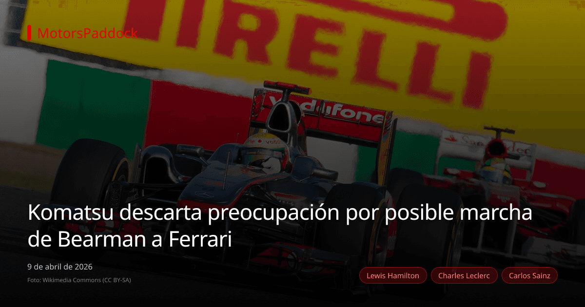 Komatsu descarta preocupación por posible marcha de Bearman a Ferrari
