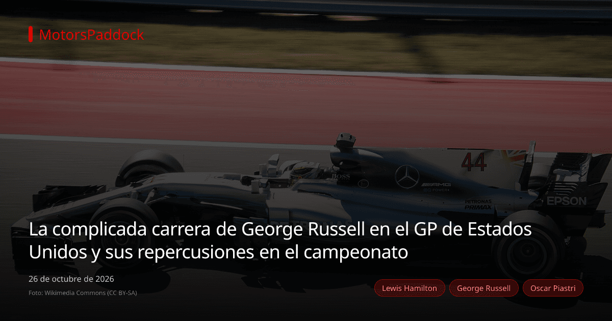 La complicada carrera de George Russell en el GP de Estados Unidos y sus repercusiones en el campeonato