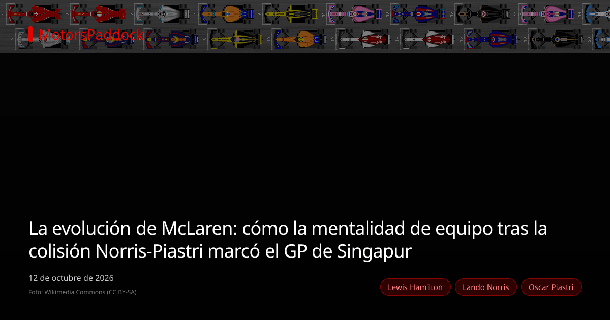 La evolución de McLaren: cómo la mentalidad de equipo tras la colisión Norris-Piastri marcó el GP de Singapur