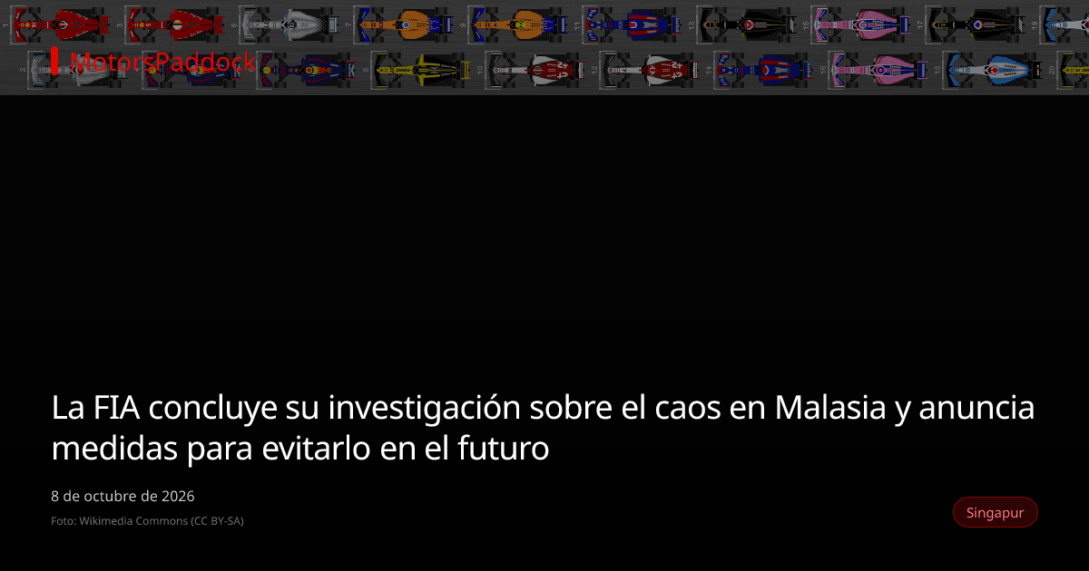 La FIA concluye su investigación sobre el caos en Malasia y anuncia medidas para evitarlo en el futuro