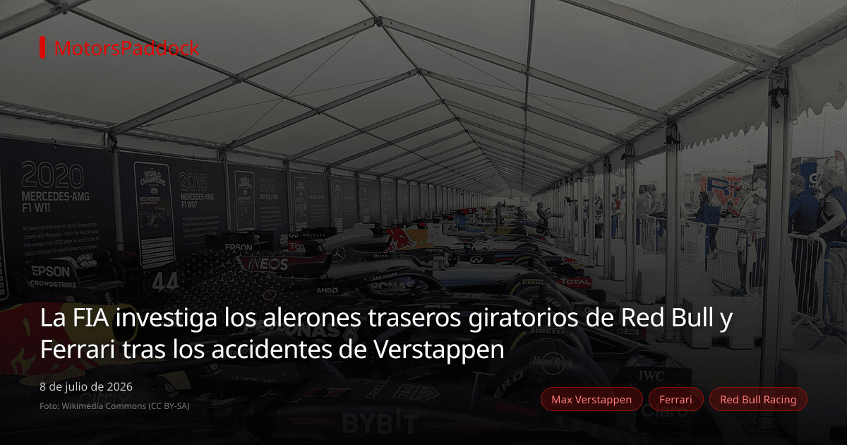 La FIA investiga los alerones traseros giratorios de Red Bull y Ferrari tras los accidentes de Verstappen