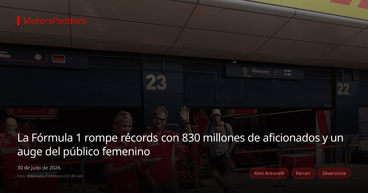 La Fórmula 1 rompe récords con 830 millones de aficionados y un auge del público femenino