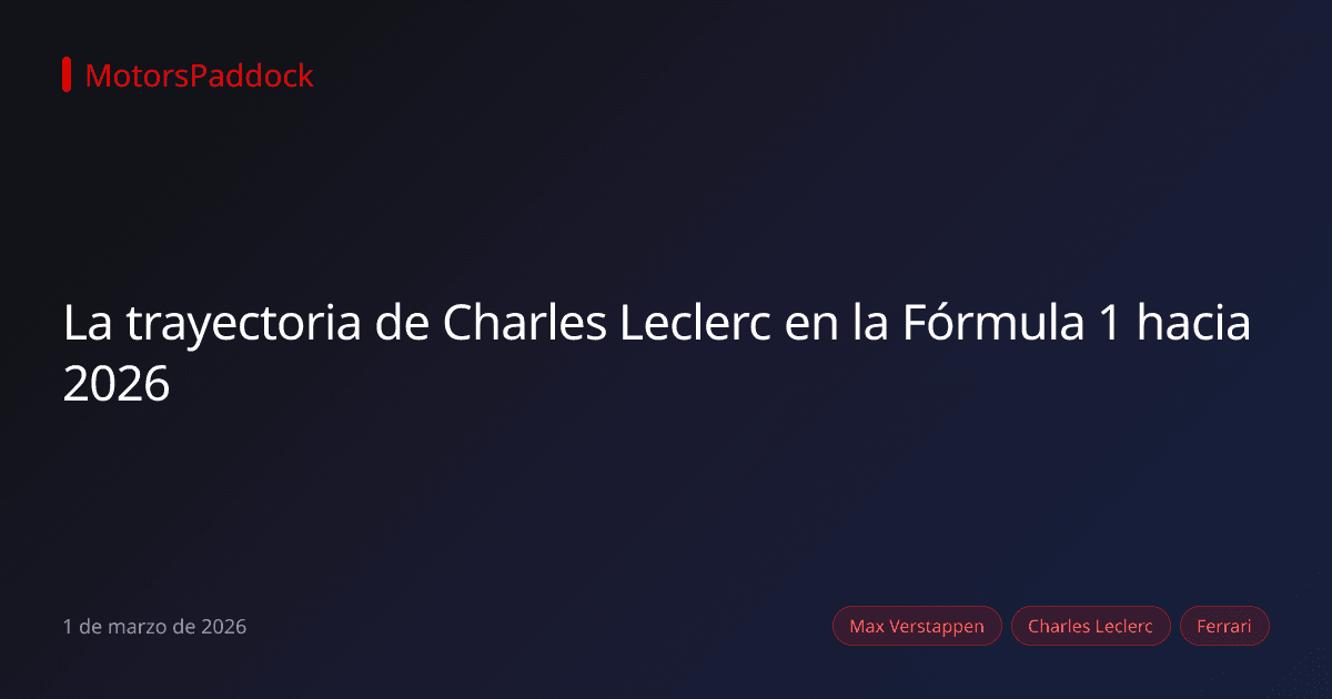 La trayectoria de Charles Leclerc en la Fórmula 1 hacia 2026