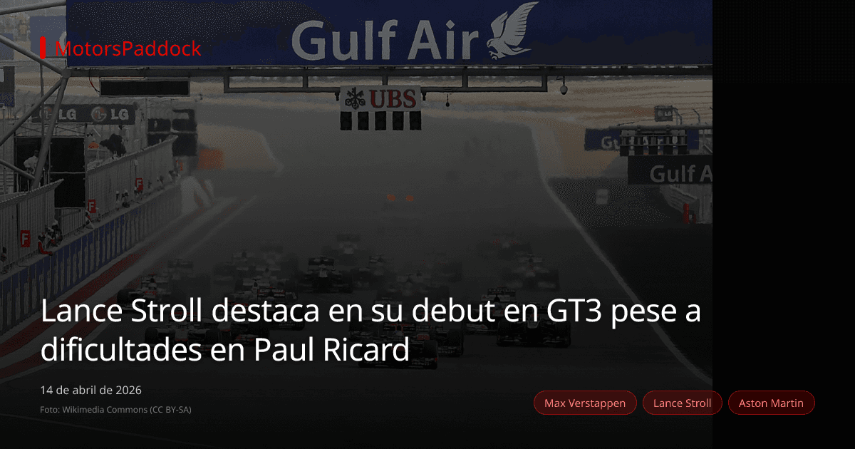 Lance Stroll destaca en su debut en GT3 pese a dificultades en Paul Ricard