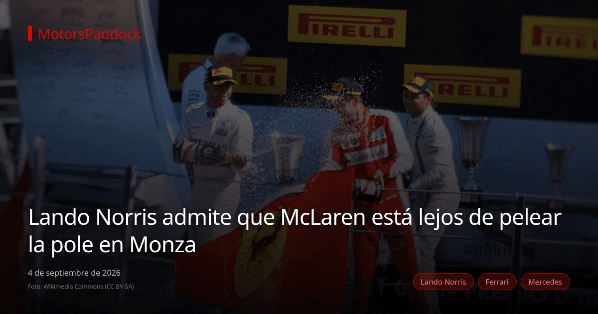 Lando Norris admite que McLaren está lejos de pelear la pole en Monza