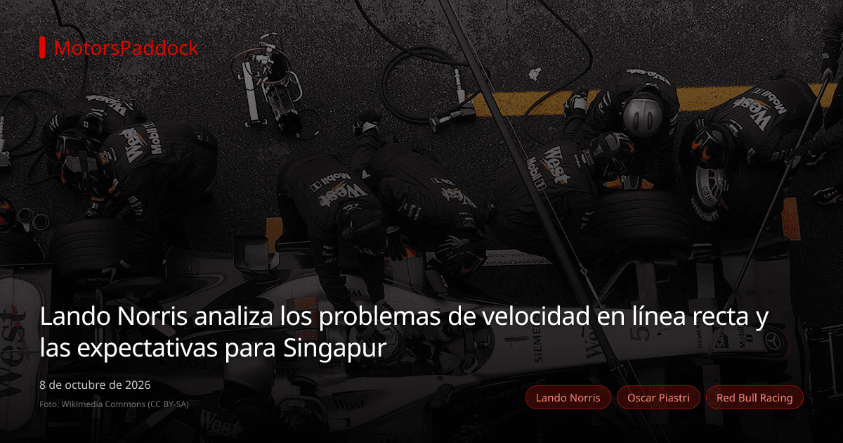 Lando Norris analiza los problemas de velocidad en línea recta y las expectativas para Singapur