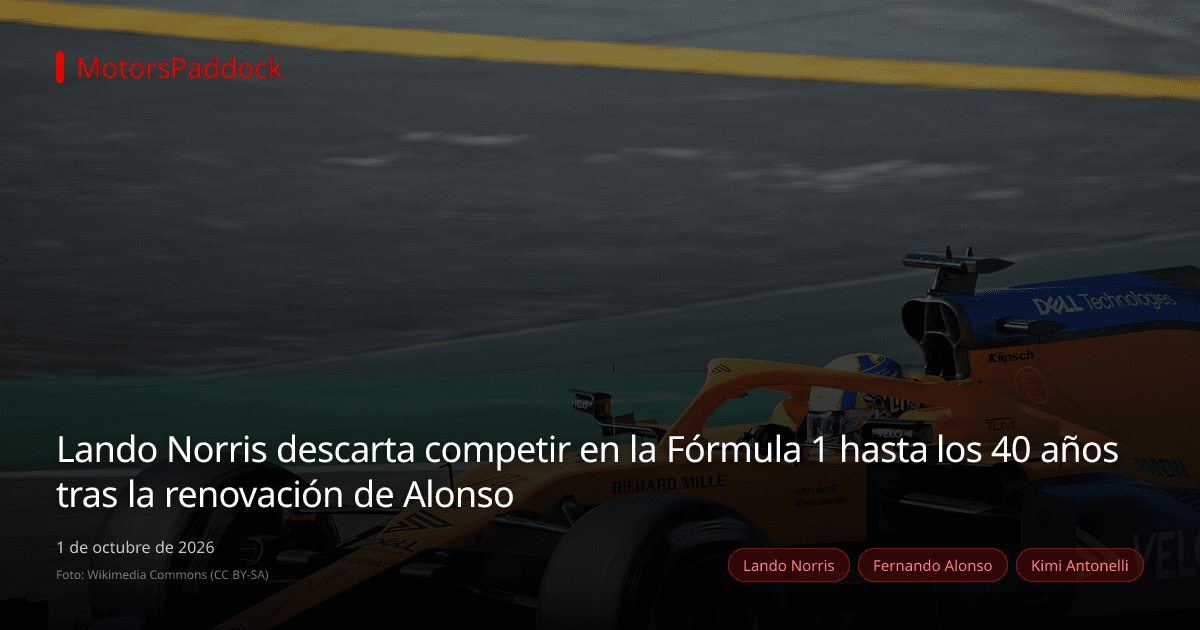 Lando Norris descarta competir en la Fórmula 1 hasta los 40 años tras la renovación de Alonso