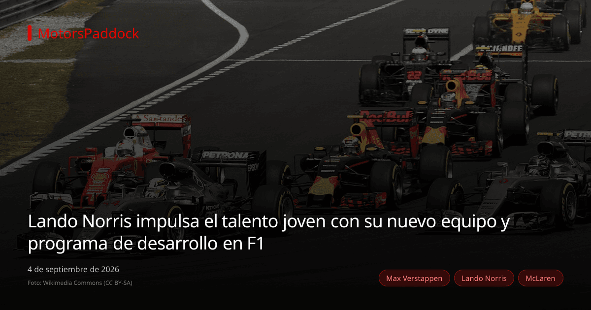 Lando Norris impulsa el talento joven con su nuevo equipo y programa de desarrollo en F1