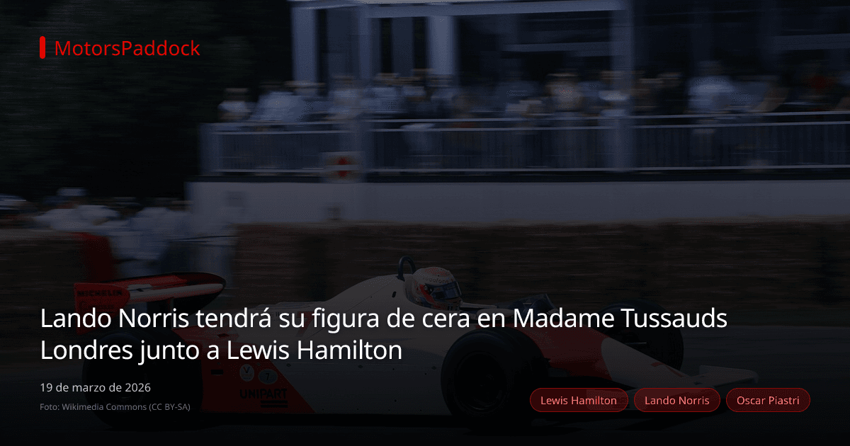 Lando Norris tendrá su figura de cera en Madame Tussauds Londres junto a Lewis Hamilton