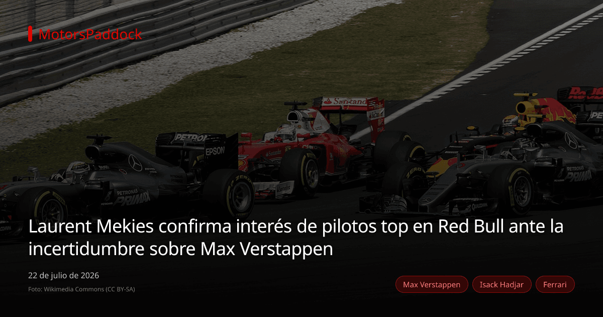 Laurent Mekies confirma interés de pilotos top en Red Bull ante la incertidumbre sobre Max Verstappen