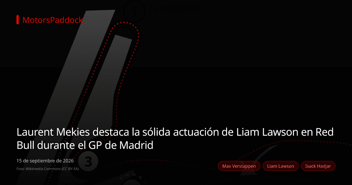 Laurent Mekies destaca la sólida actuación de Liam Lawson en Red Bull durante el GP de Madrid