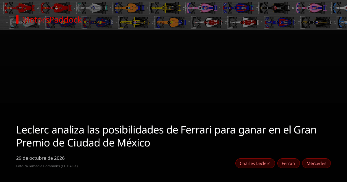 Leclerc analiza las posibilidades de Ferrari para ganar en el Gran Premio de Ciudad de México