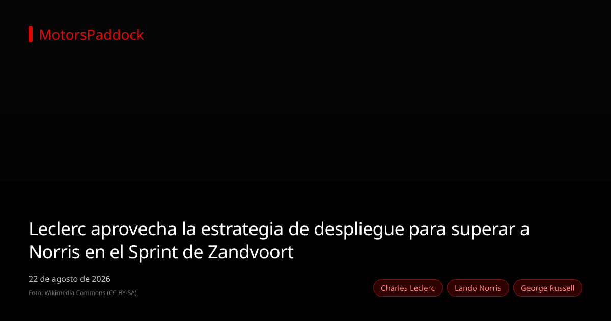 Leclerc aprovecha la estrategia de despliegue para superar a Norris en el Sprint de Zandvoort